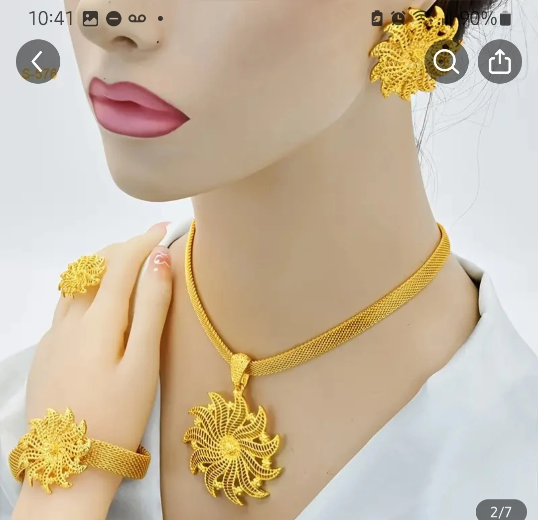 Eritrean/Ethiopian Traditional 24k Gold plated Jewelry Set - photo 5