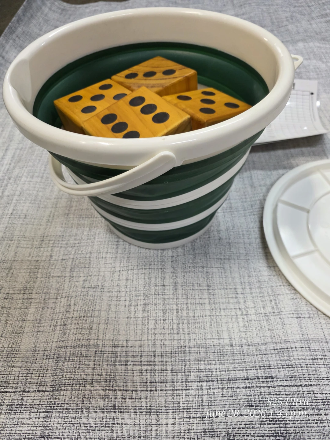 Farkle and Yahtzee Dice Set with Collapsible Bucket - photo 2