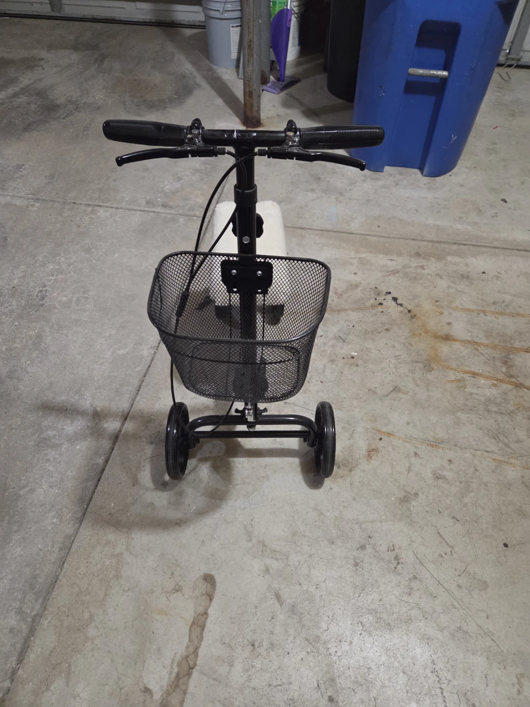 Black Knee Scooter Walker with Basket - photo 2