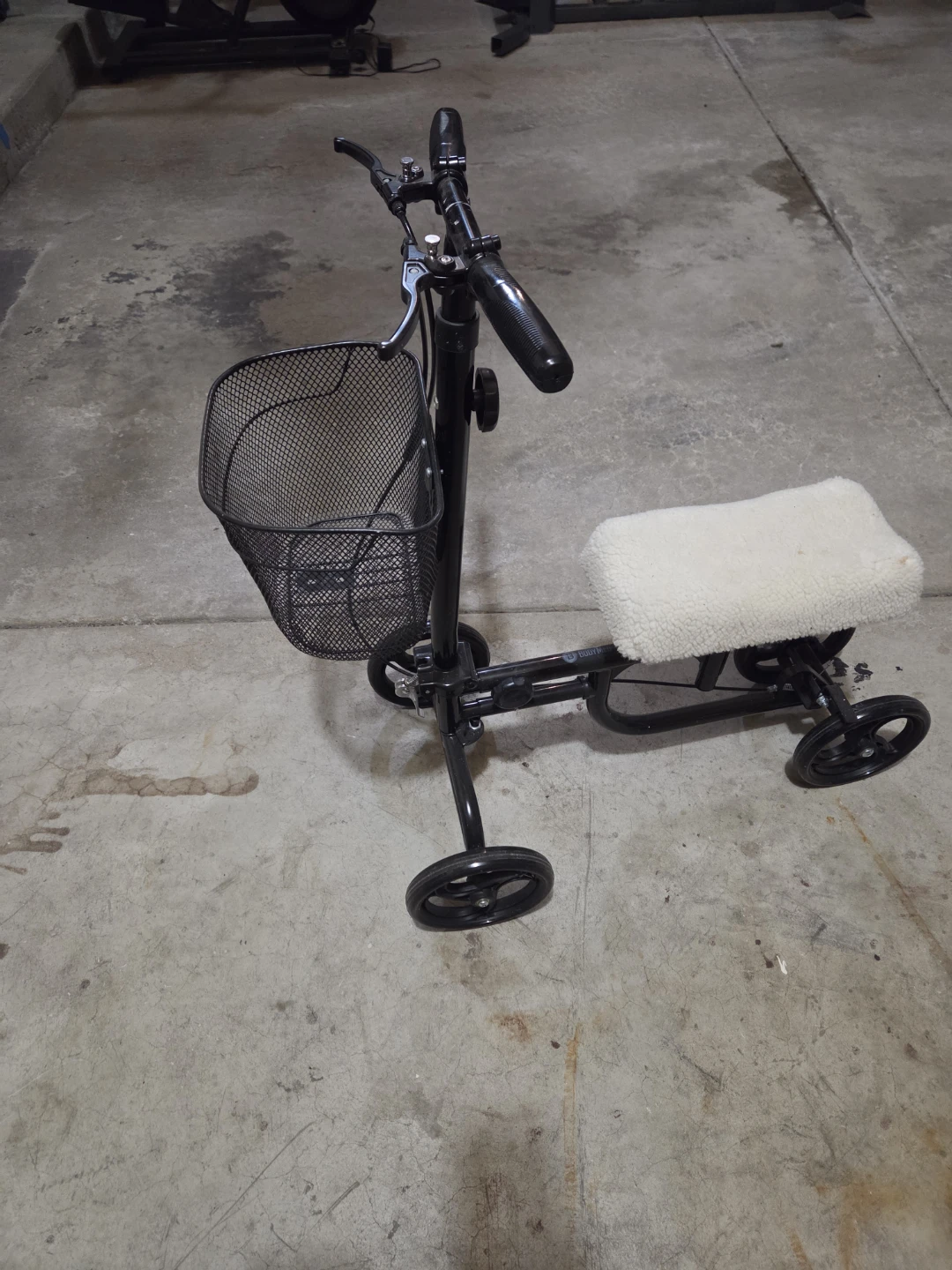 Black Knee Scooter Walker with Basket - photo 3