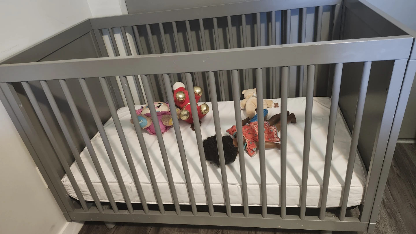 Grey Baby Crib