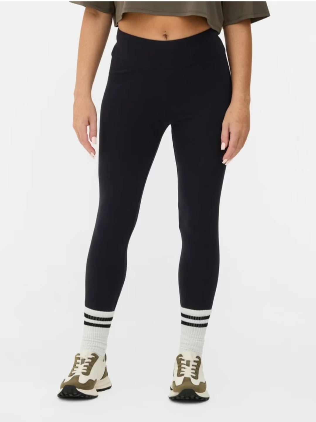Women Black Leggings L