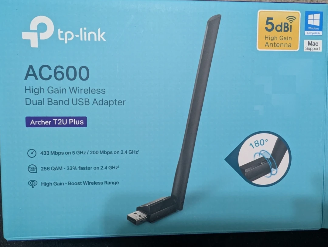 TP-Link AC600 Archer T2U Plus Dual Band USB Wireless Adapter