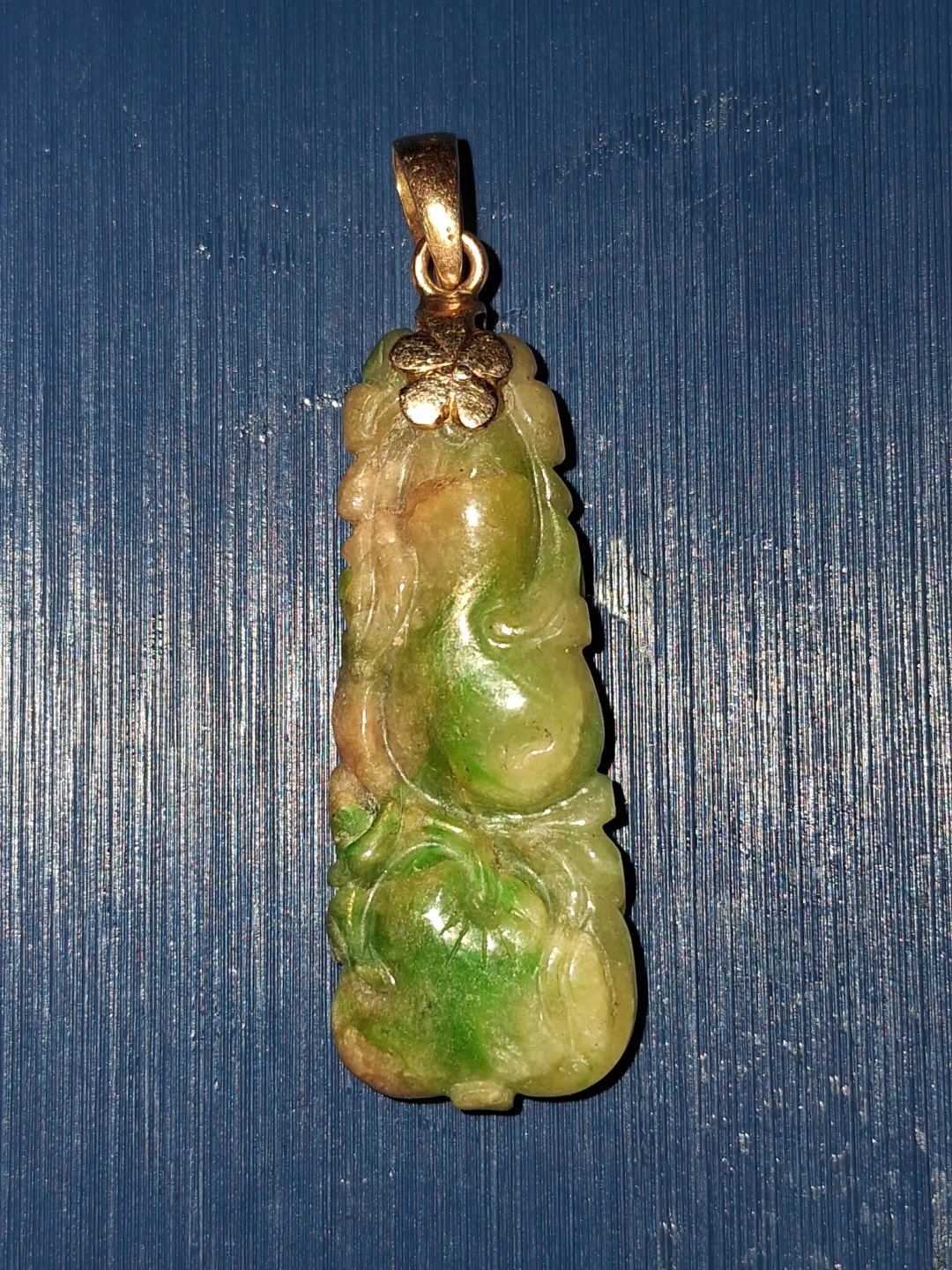 Carved Jade Pendant with Gold Bail - photo 3