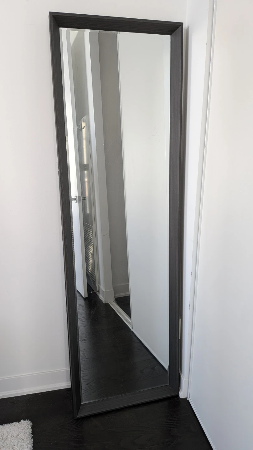 Full Length Mirror with Dark Grey Frame