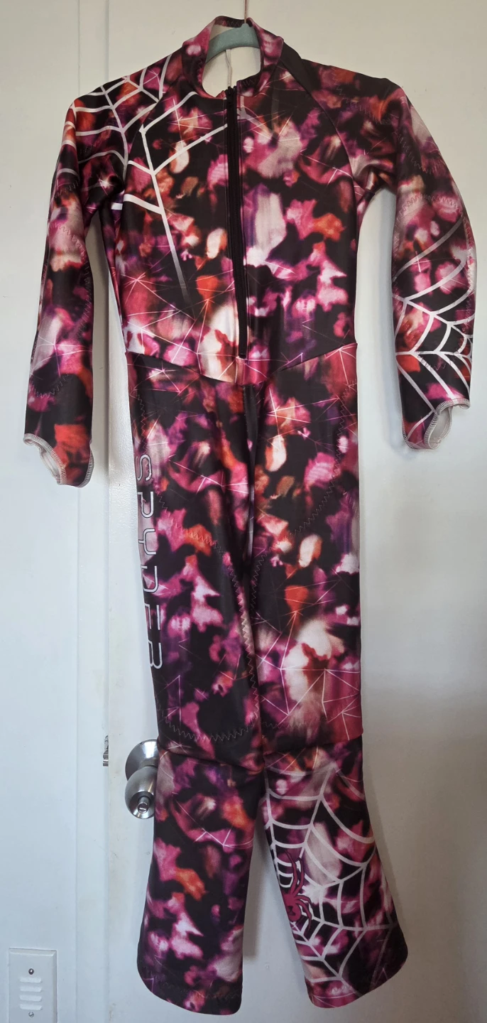 Spyder Ski Suit - Pink/Black Abstract