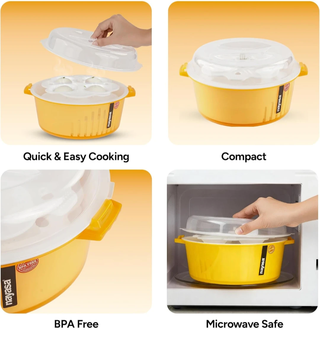 Microwave Idli/ Dhokla Maker | Vegetable Steamer & Strainer - photo 5