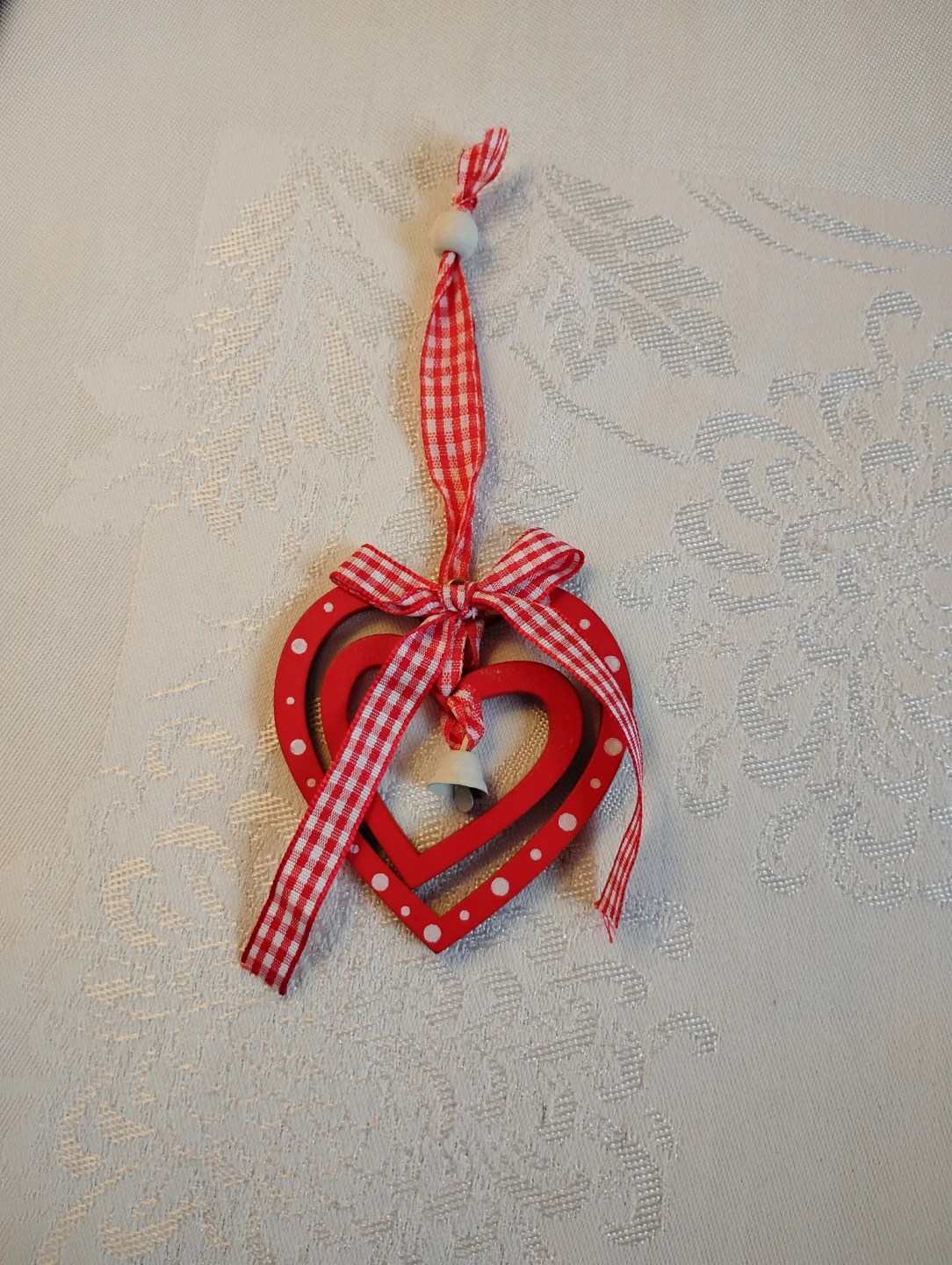 ⚽ Solid Wood Heart Ornaments