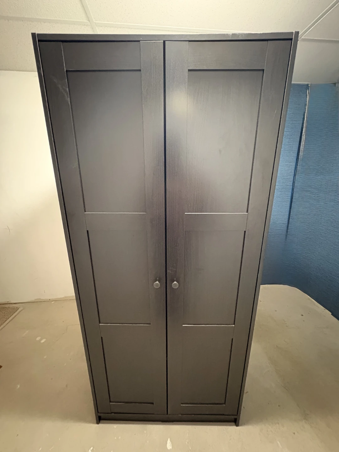 Black  Double Door Wardrobe