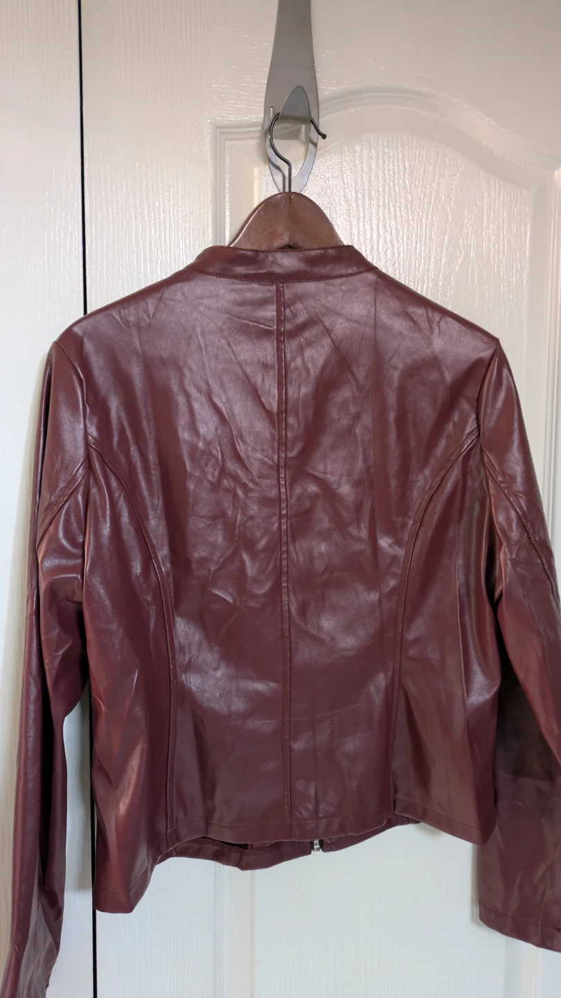 Women's Faux Leather Jacket - photo 2