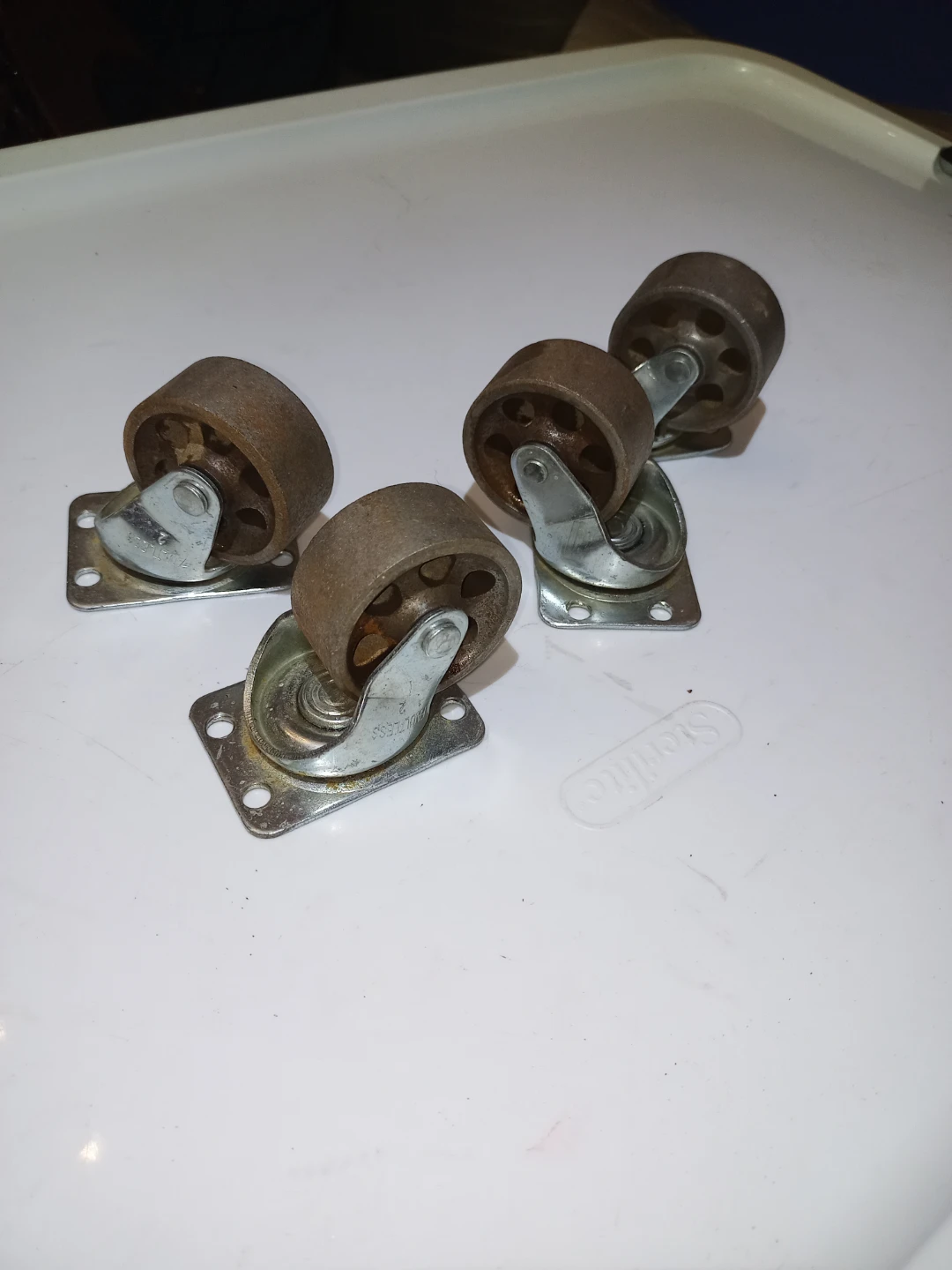 4 All Steel Swivel Plate Caster Wheels