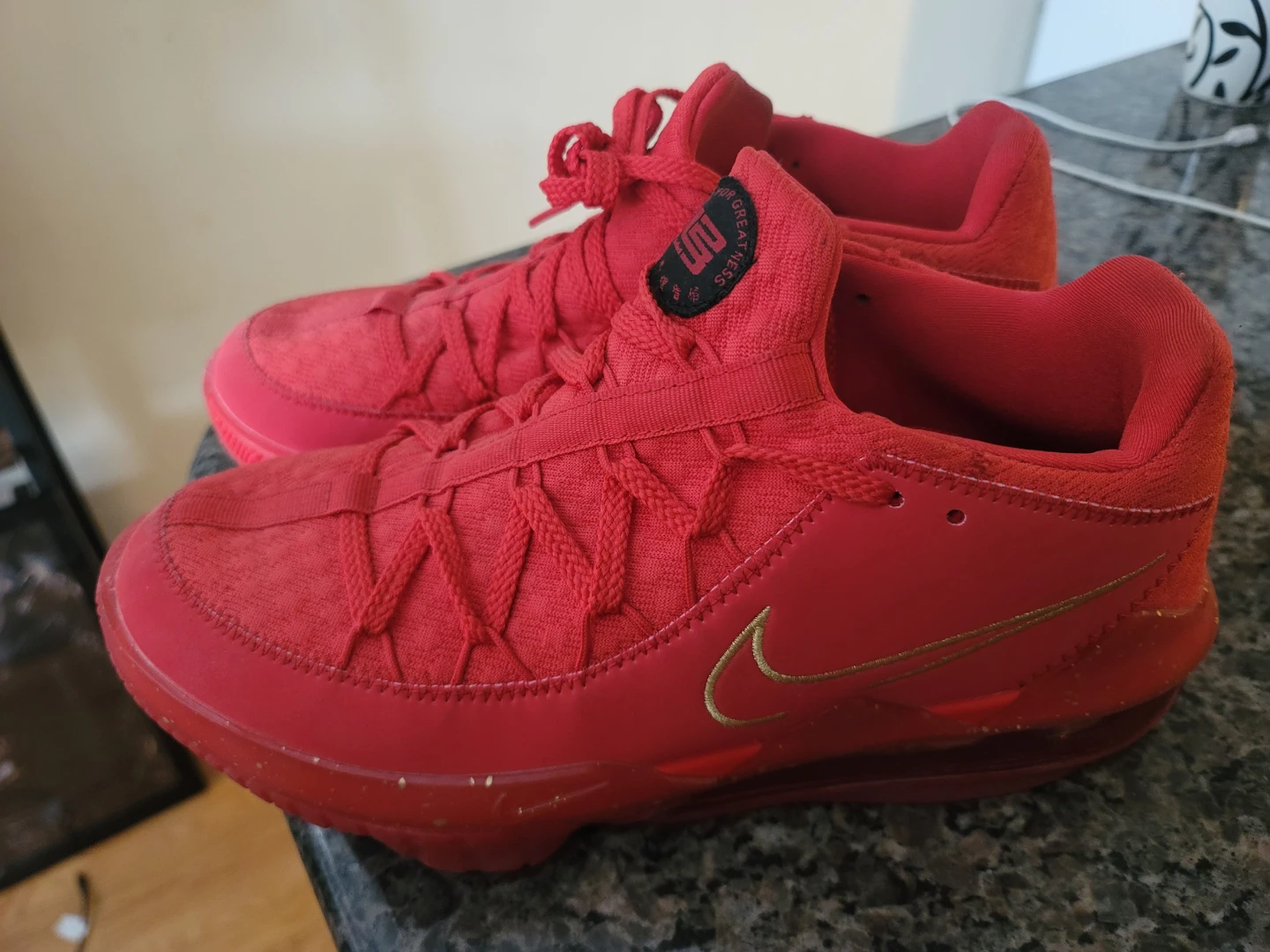 Nike LeBron 17 Low Titan Red Men's Basketball Shoes - photo 3