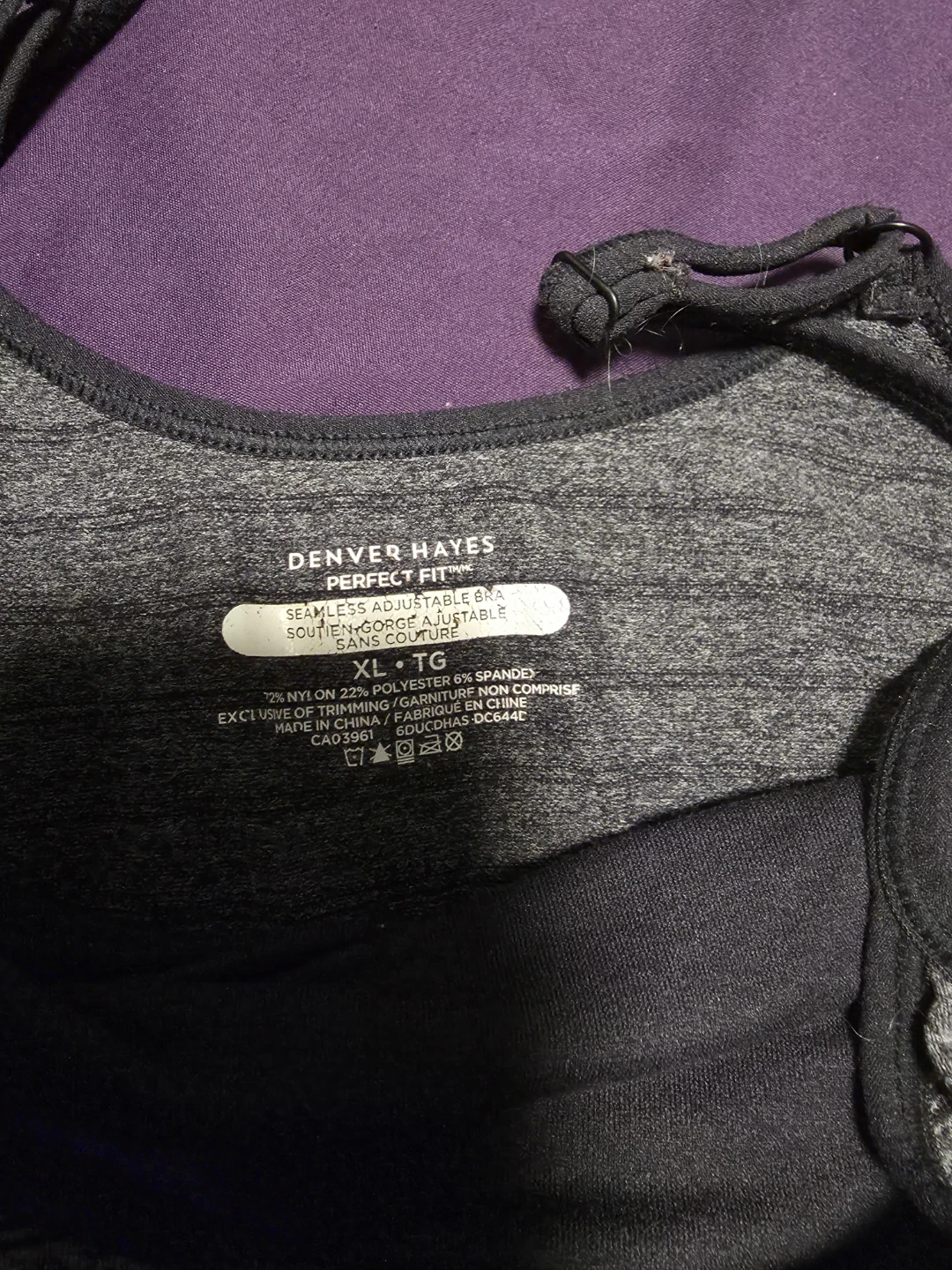 Denver Hayes Seamless Bra XL-TG Grey Striped - photo 3