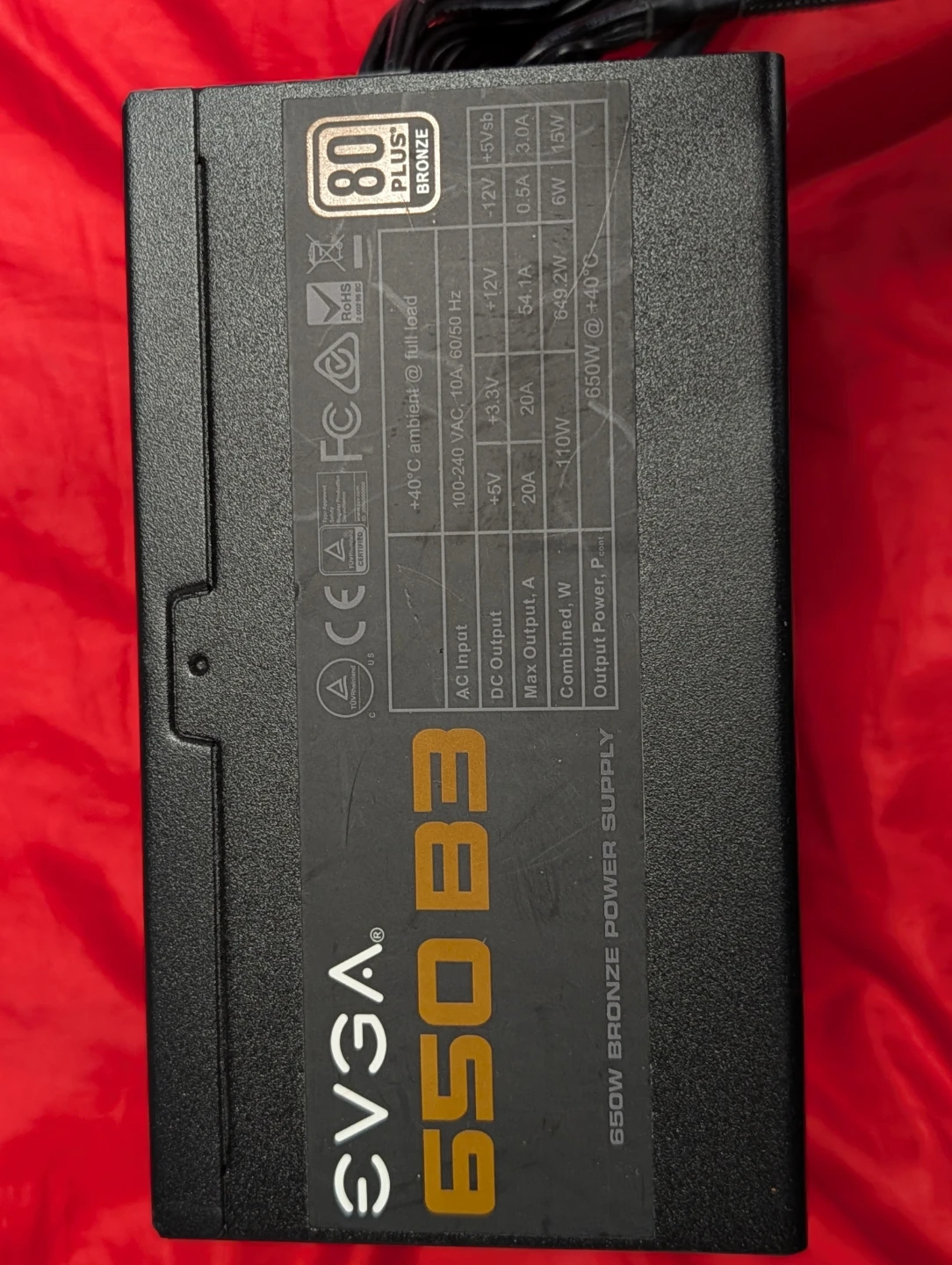EVGA 650 B3 80 Plus Bronze Power Supply