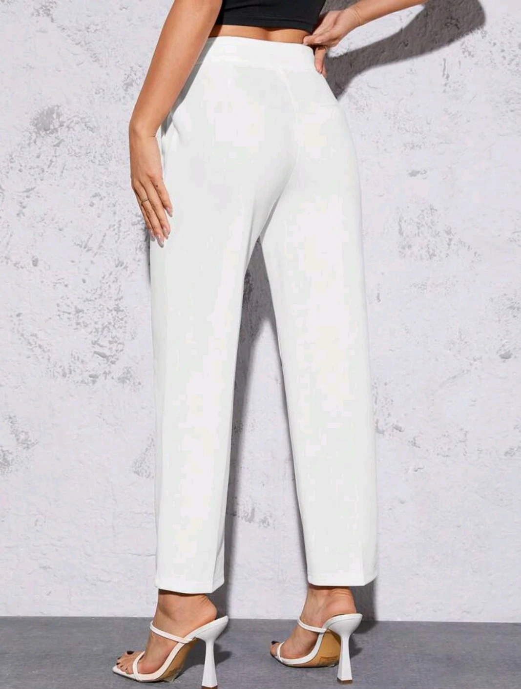 Women's White Wide-Leg Trousers - photo 2