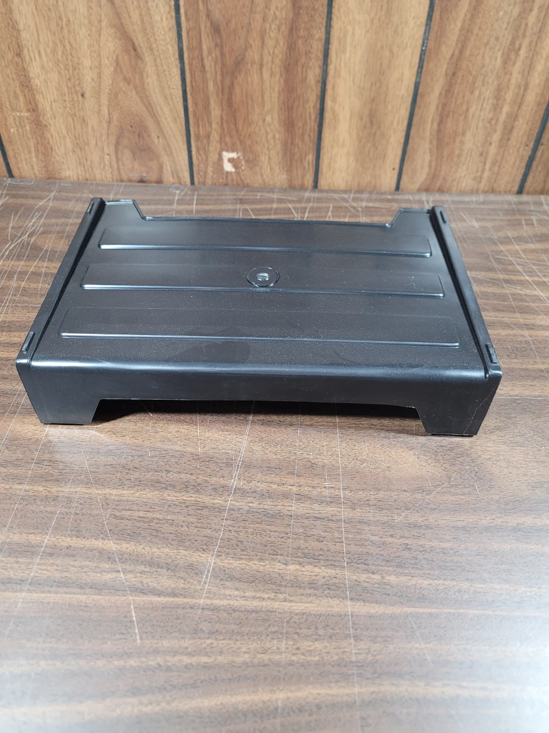 Black Plastic Storage Tray Stackable - photo 4