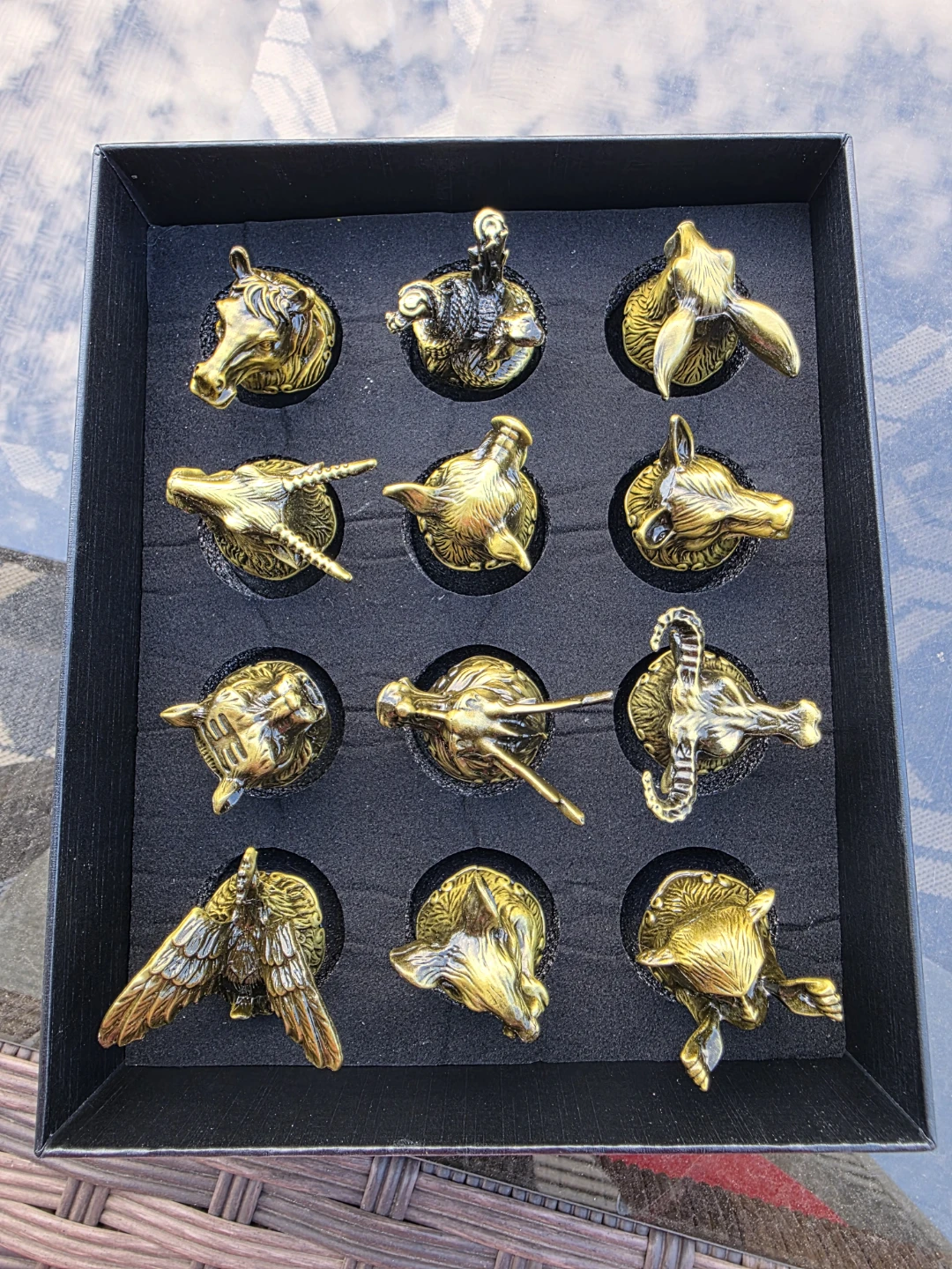 Set of 12 Animal Head Shot Glass Charms - photo 2