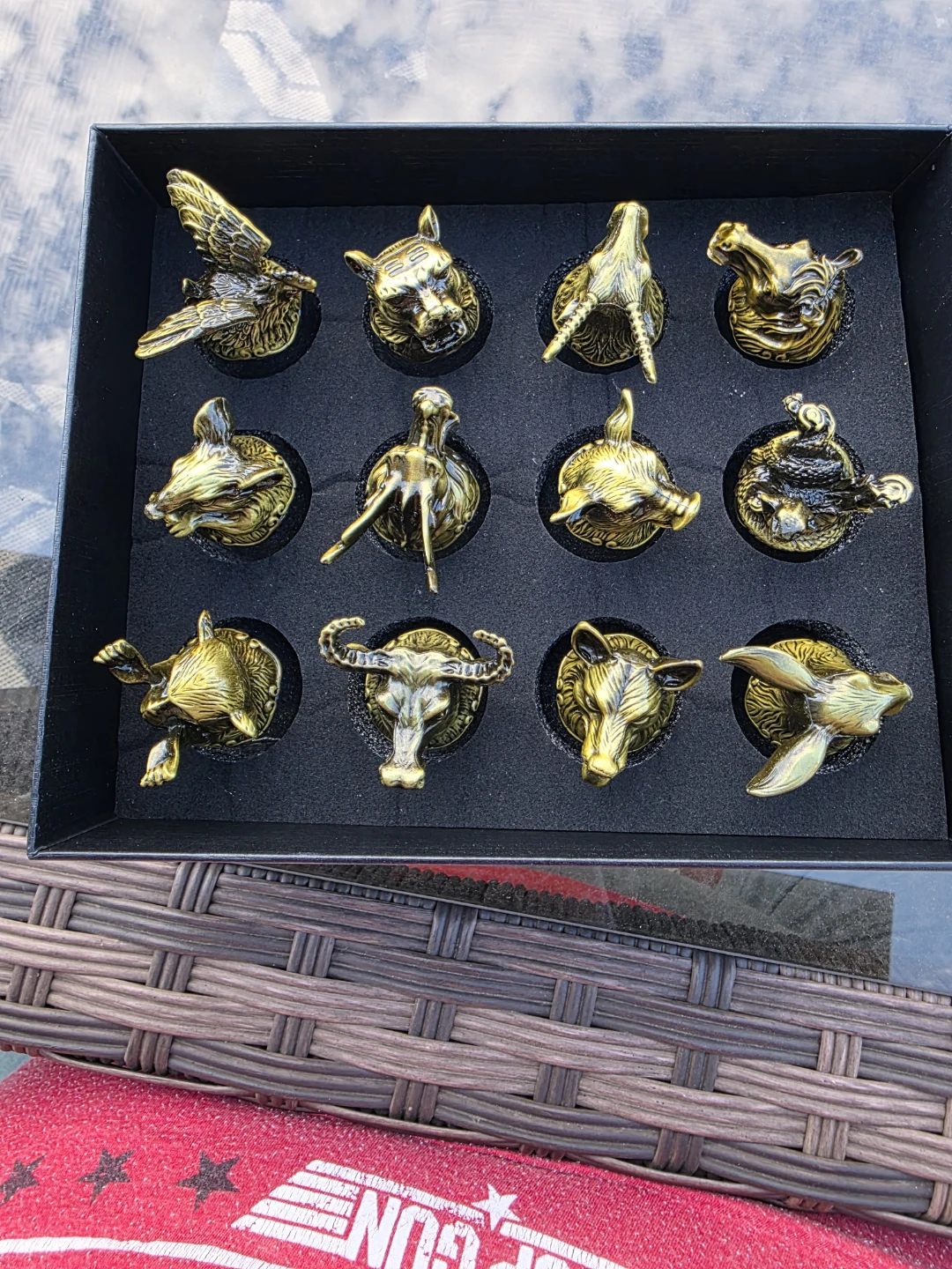 Set of 12 Animal Head Shot Glass Charms - photo 3