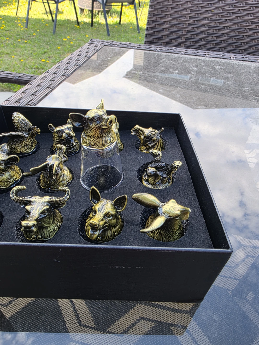 Set of 12 Animal Head Shot Glass Charms - photo 5