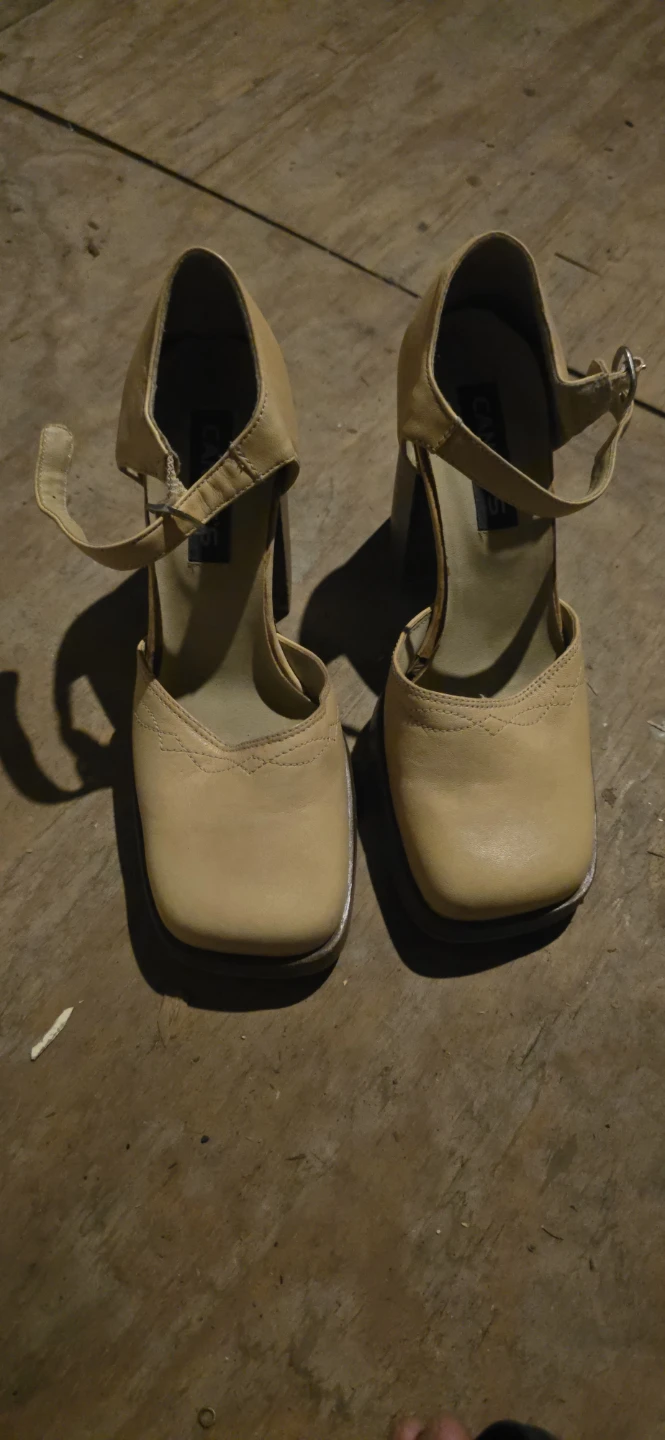Candies Women's Tan Square-Toe Heeled Mary Janes - photo 3