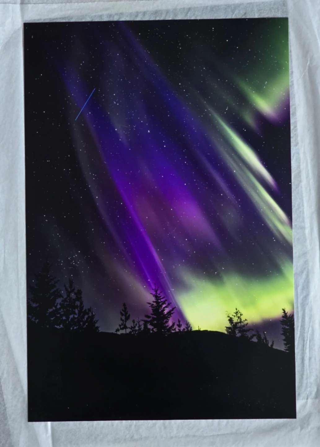 Aurora Borealis Original Photo Print, Revelstoke, BC, 12" x 18"