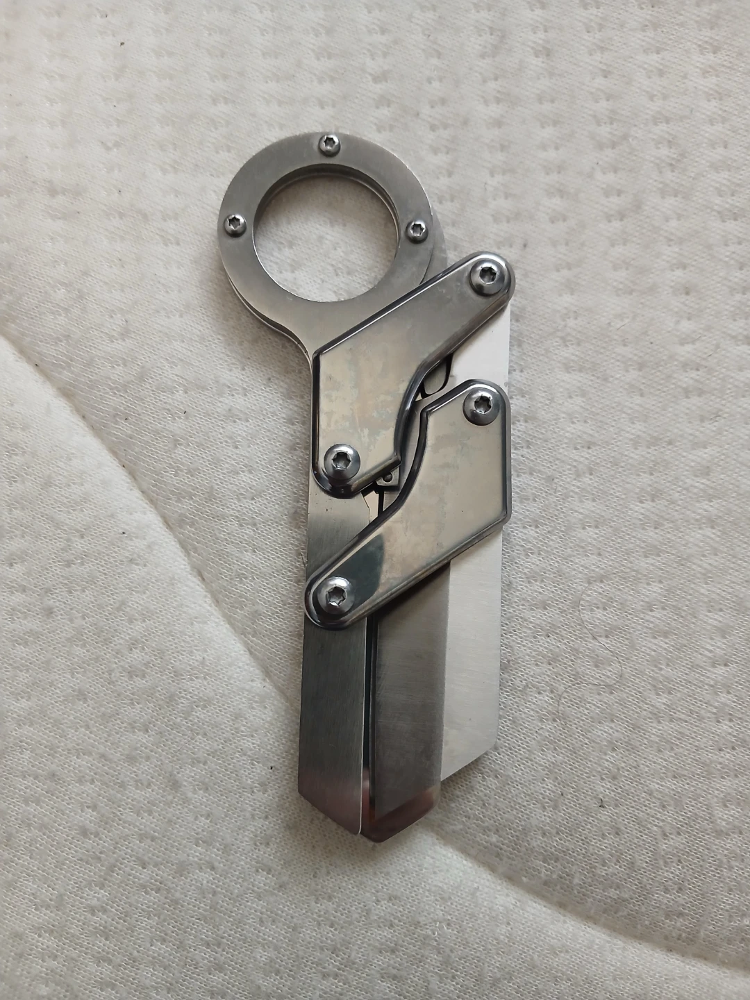 Stainless Steel Folding Pocket Knife W/ Sheath - photo 4