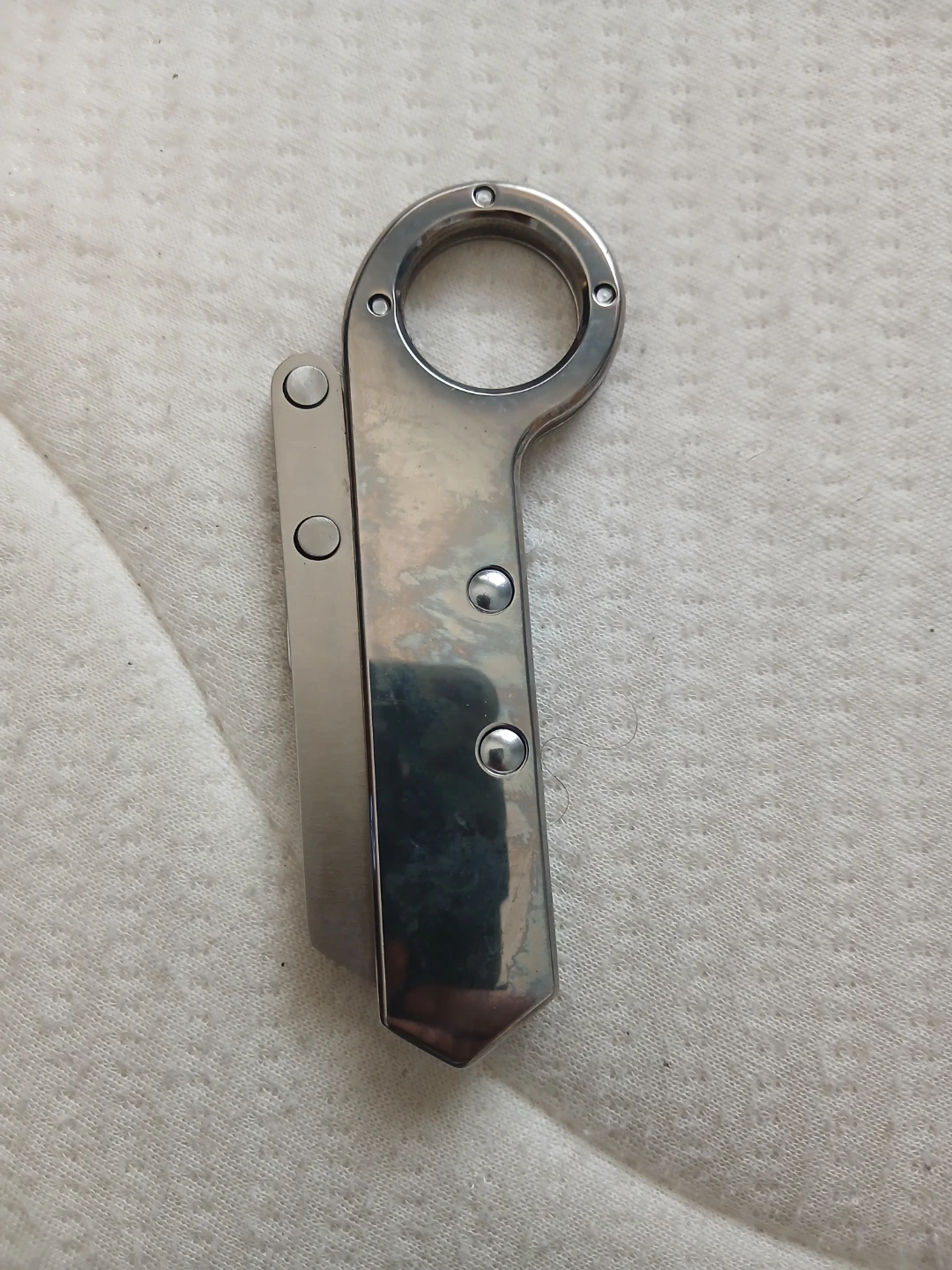 Stainless Steel Folding Pocket Knife W/ Sheath - photo 5