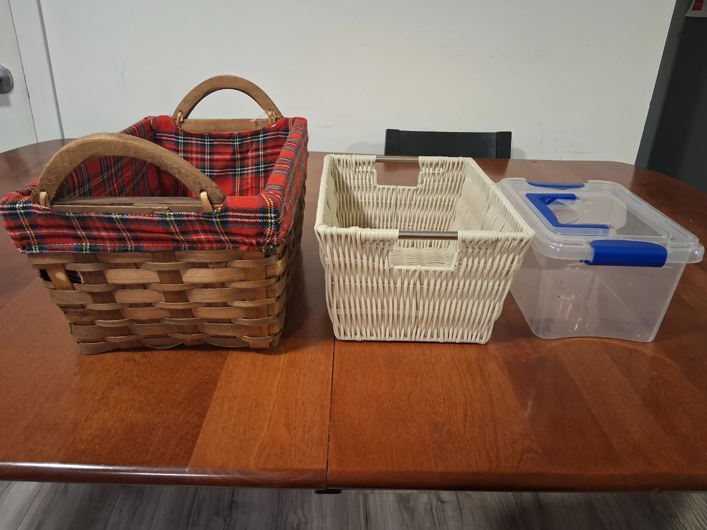 Set of 3 Storage Baskets and Container