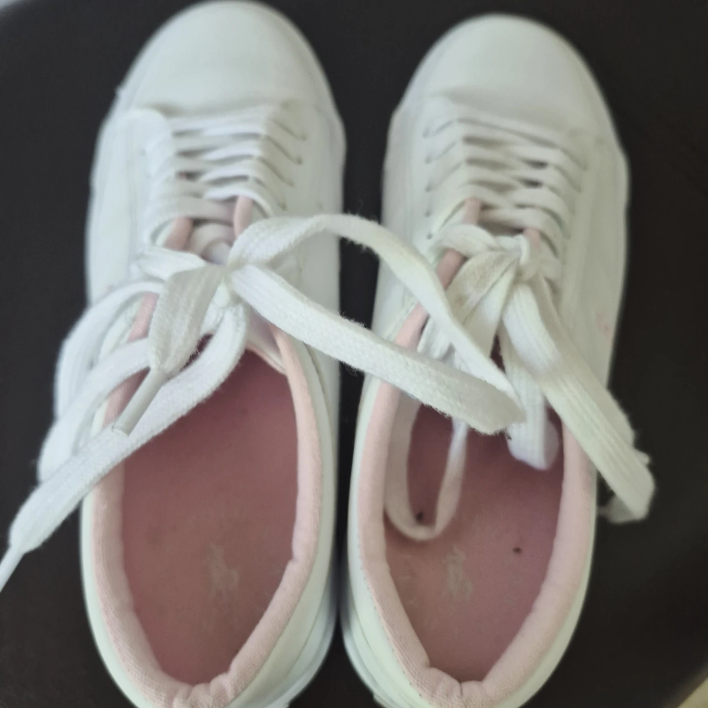 Polo Ralph Lauren White Sneakers with Pink Accents - Size 6 - photo 3