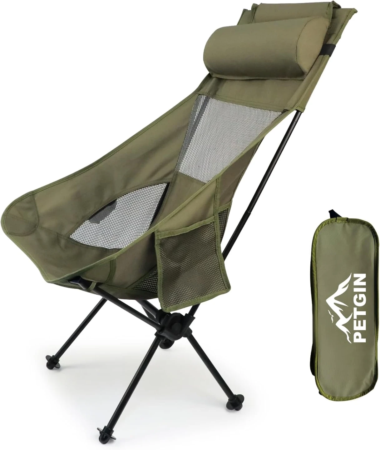 NEW 2 Pack High Back Folding Camping Chair with Removable Pillow - photo 2