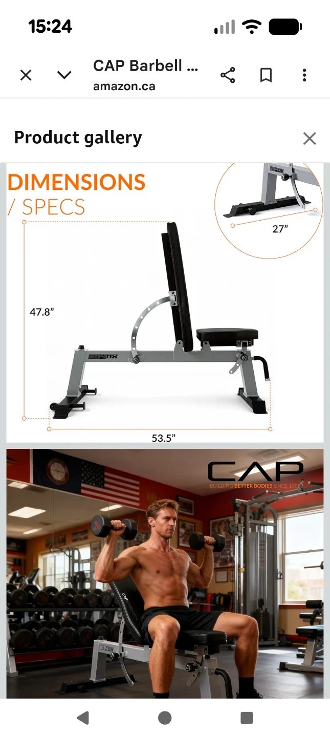 CAP Deluxe Utility Adjustable Weight Bench - photo 3