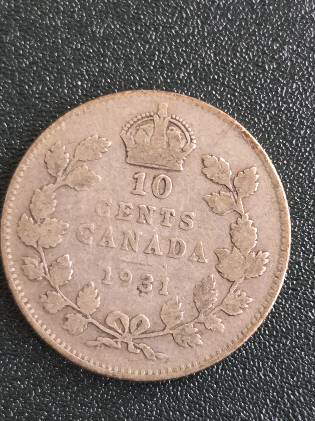 1931 Canadian 10 Cent Coin Silver