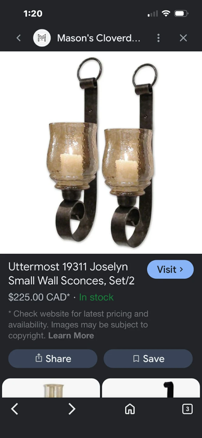A pair of amber candle sconces - photo 3