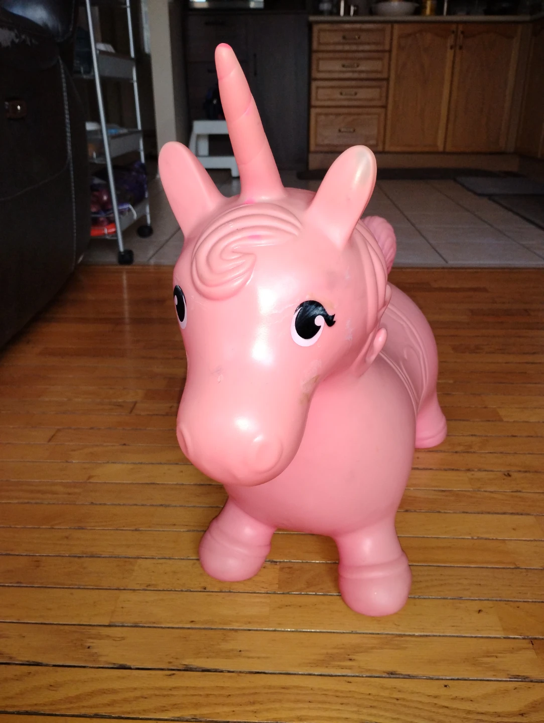 Pink Inflatable Unicorn Hopper Toy - photo 3