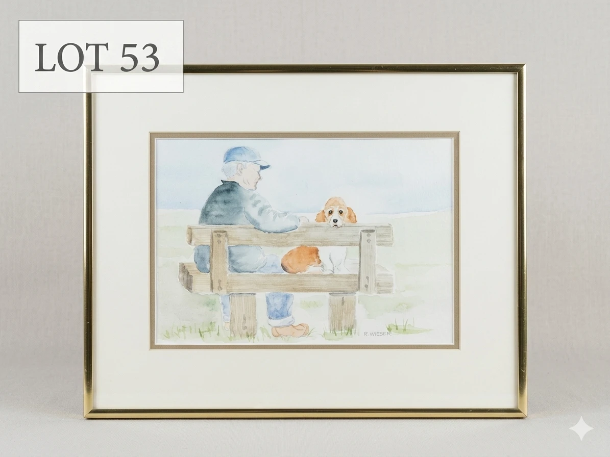 ORIGINAL R. WIESER WATERCOLOR PAINTING