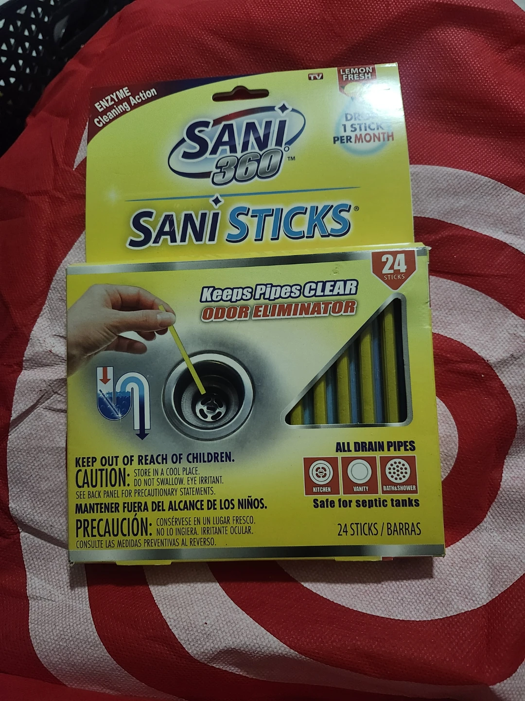 SANI 360 SANI STICKS Drain Cleaner & Odor Eliminator - 24 Count