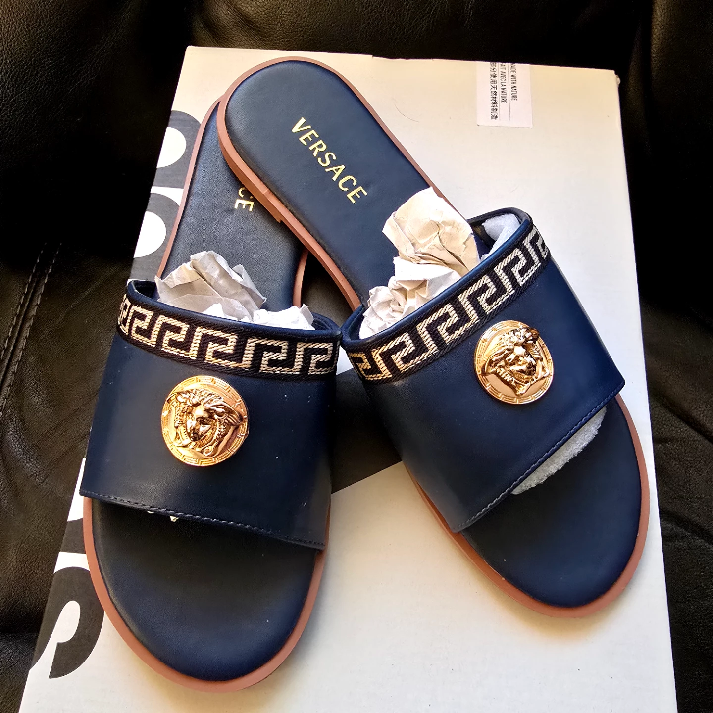 Brand new High Fashion women sleepers Gold Blue - photo 4