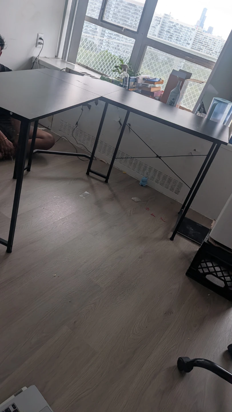Black L-Shaped Corner Desk