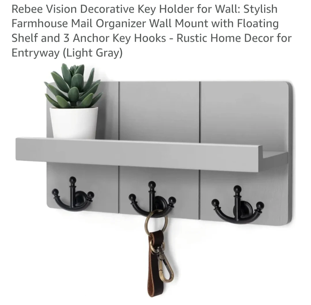 Rebee Vision Decorative Key Holder with Shelf