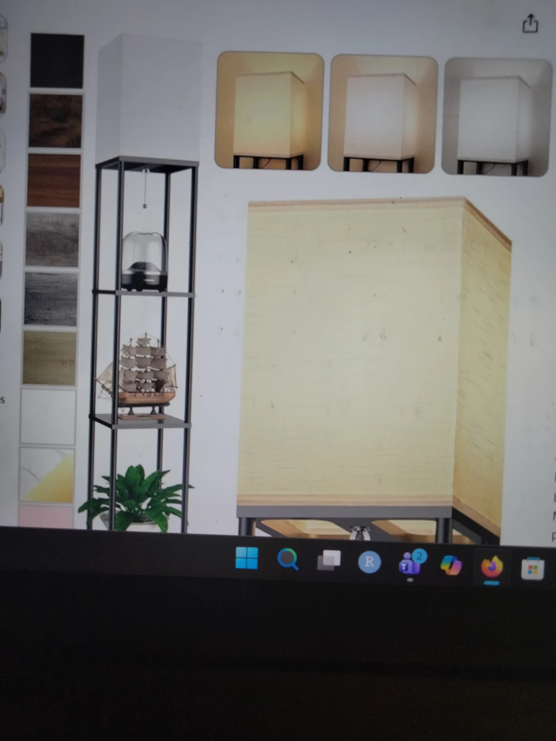Floor lamp with shelves - photo 2