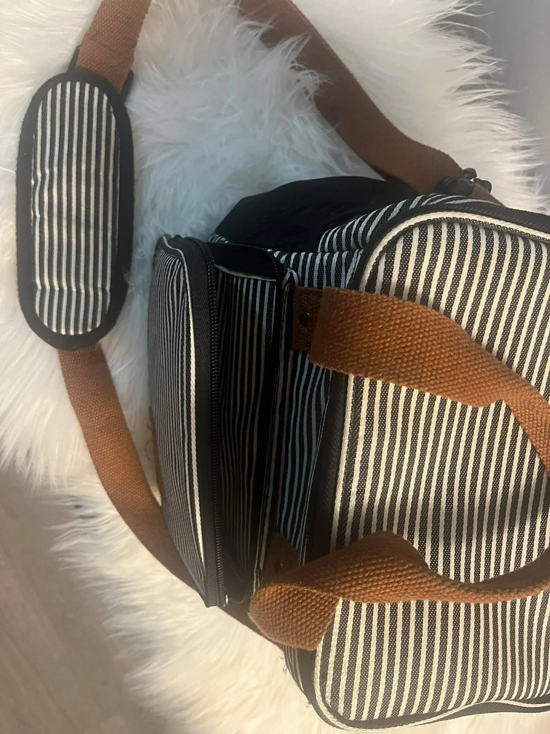 LAKIDAY Insulated Cooler Bag - Black & White Stripes - photo 2