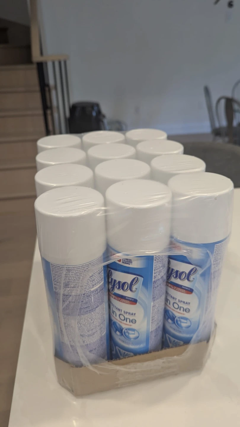 Lysol All in One Disinfectant Spray Crisp Linen 12 Pack