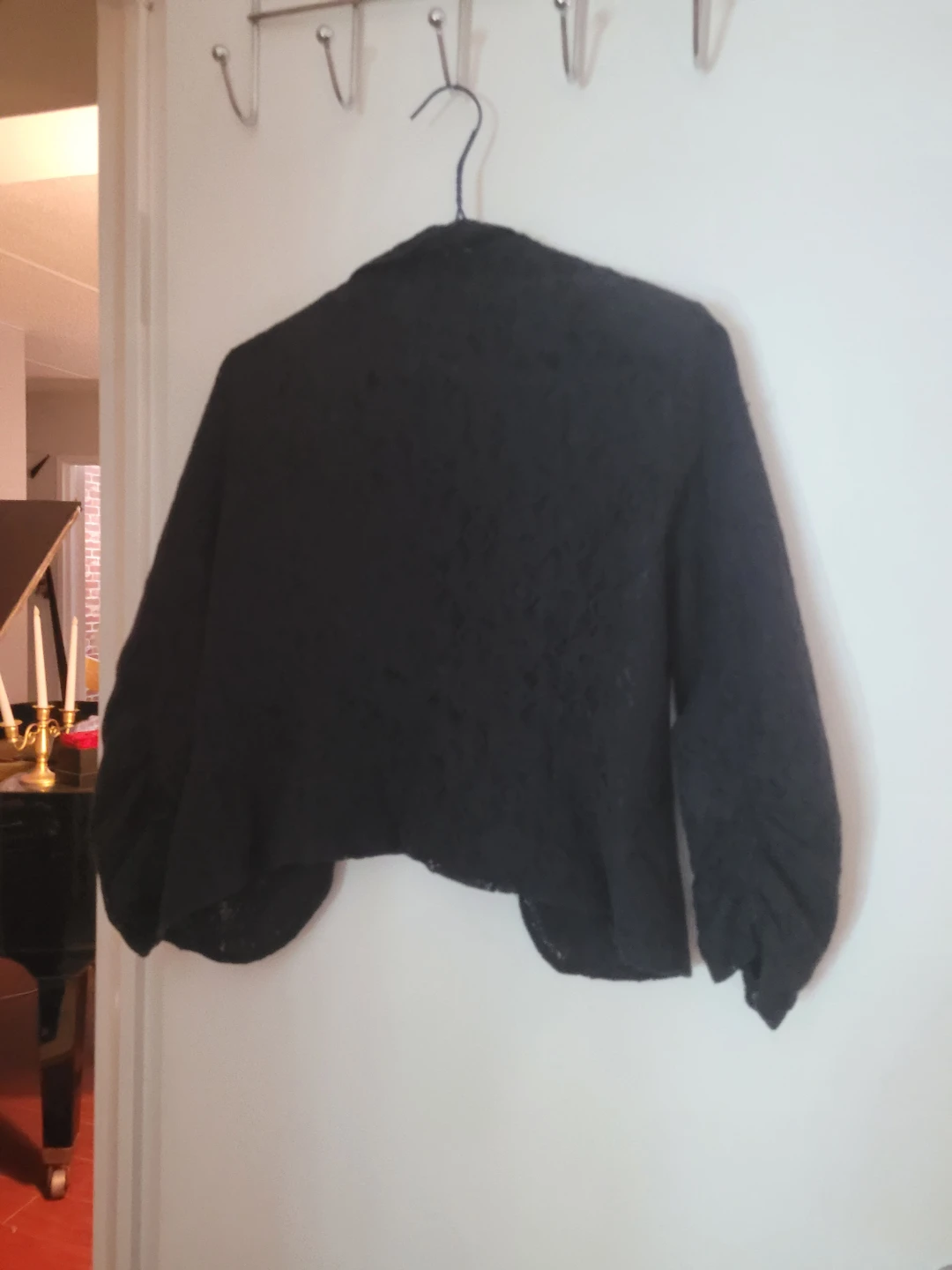 Black Lace Cropped Blazer - photo 2