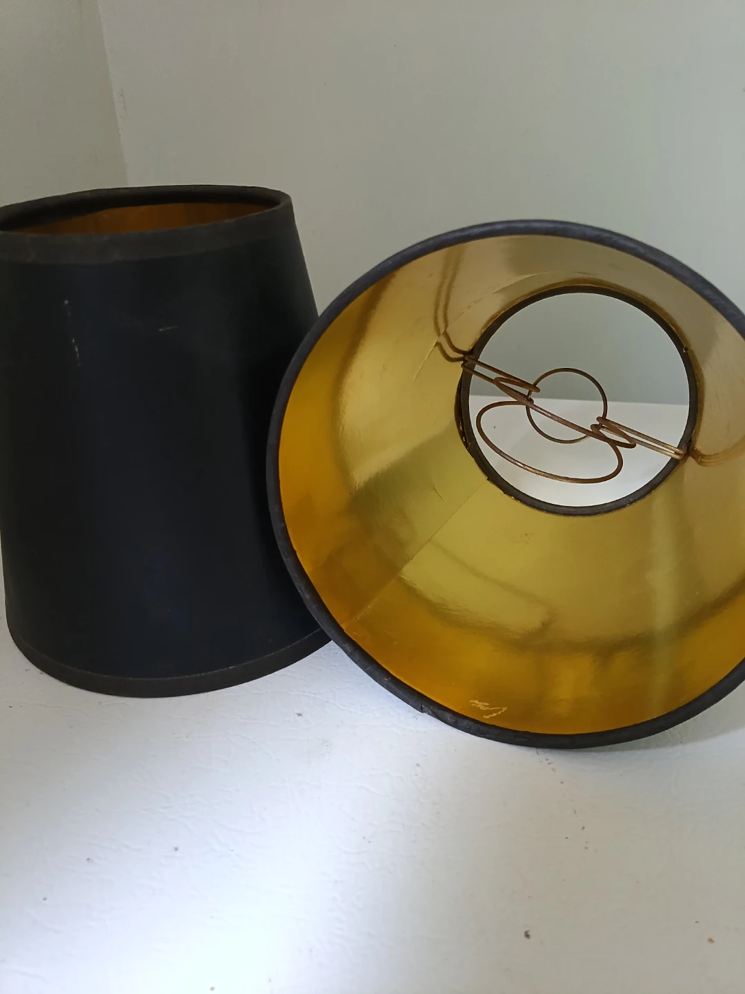 Two black and gold light shades - photo 2