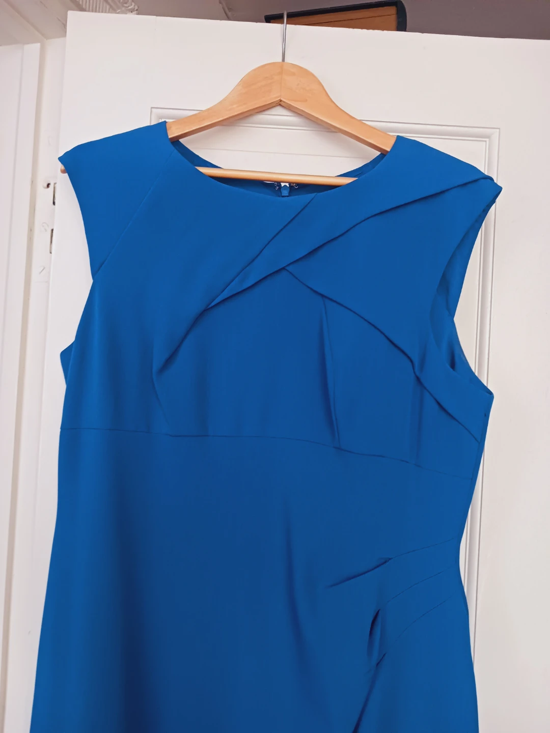 New !!  ADRIANNA PAPELL Blue Sleeveless Sheath Dress. 16. - photo 4