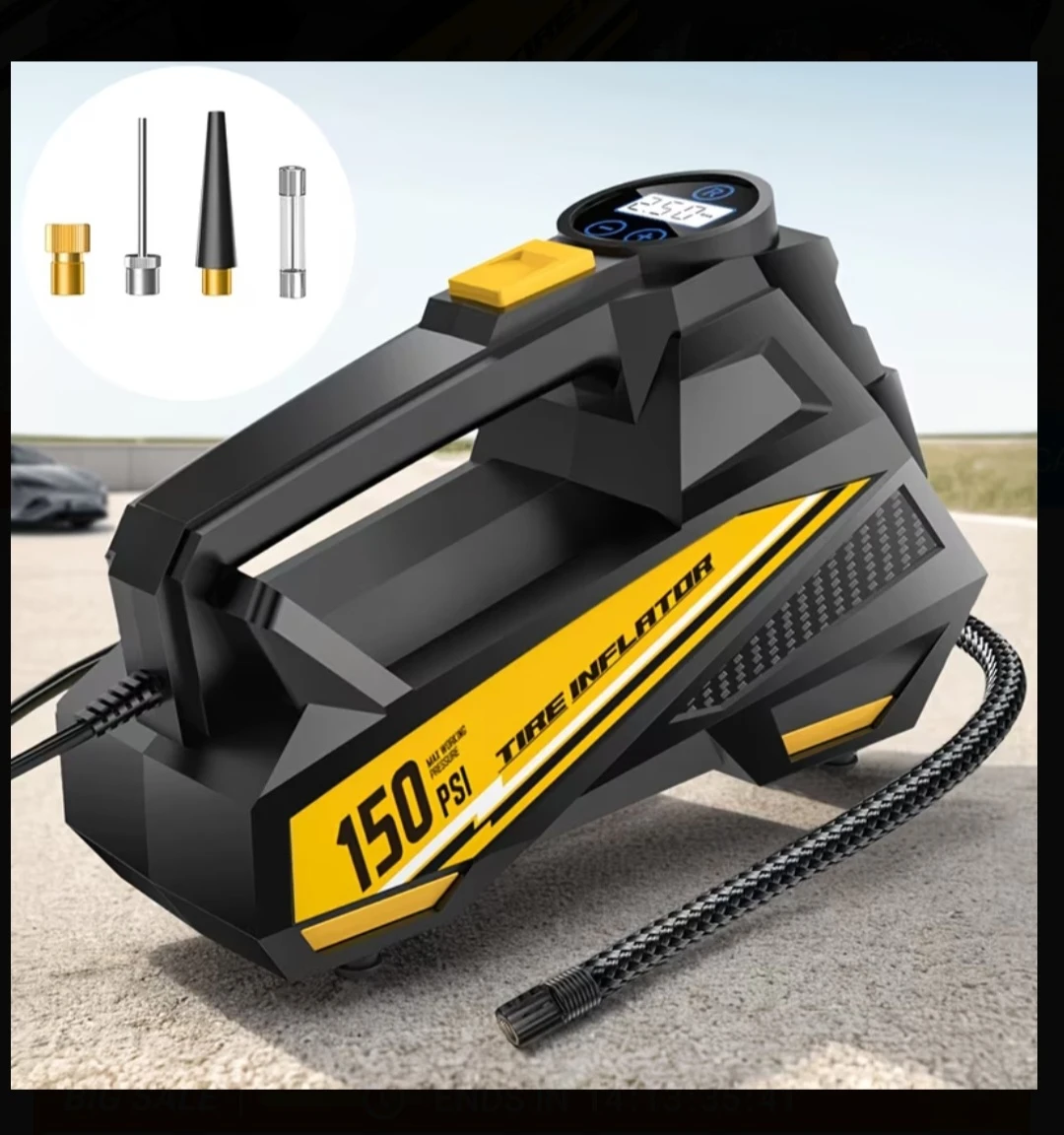 NEW Digital Air Pump Air Compressor Tire Pressure Tyre Pressure