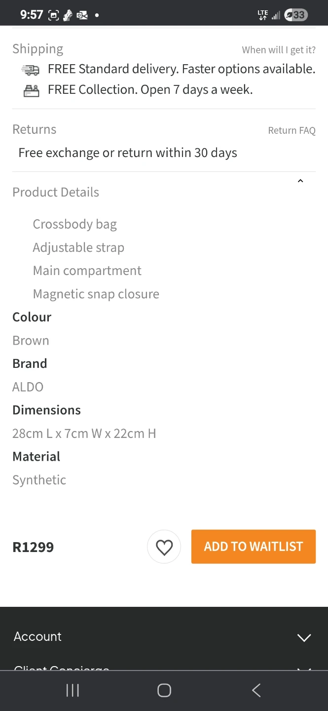 Aldo Dark Brown Messenger Bag - photo 5