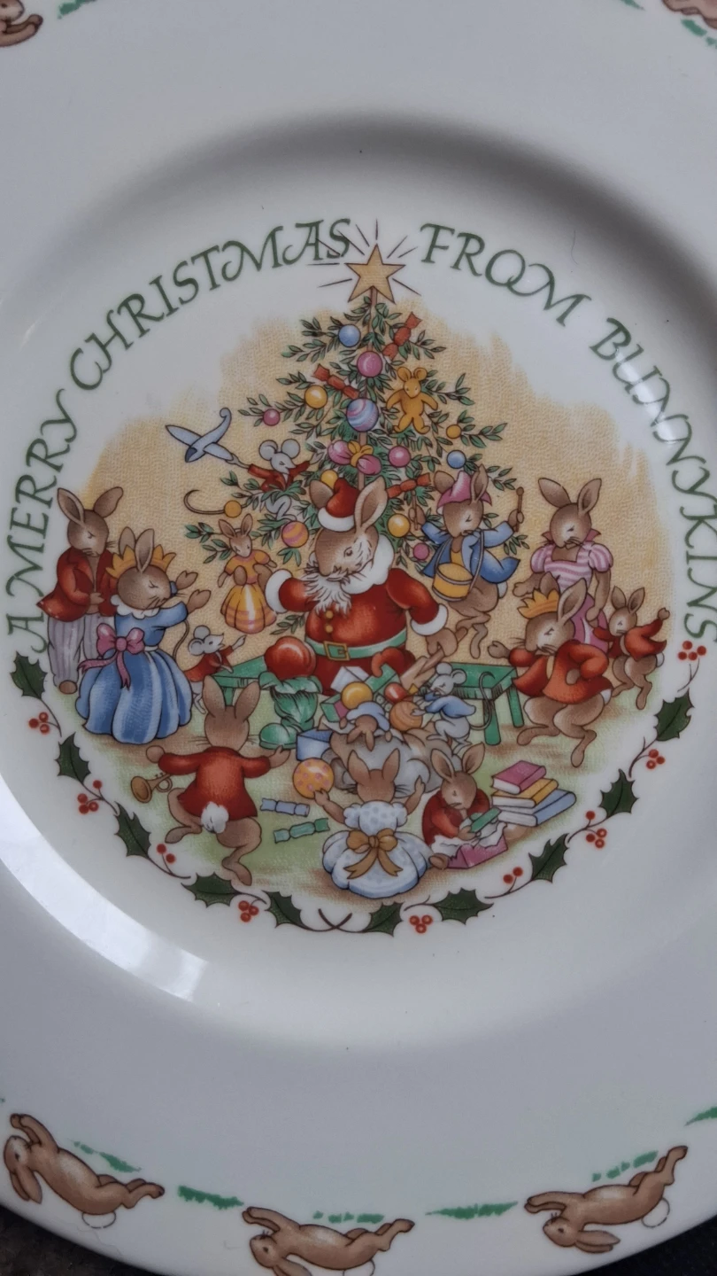 Bunnykins "A Merry Christmas" Plate - photo 3