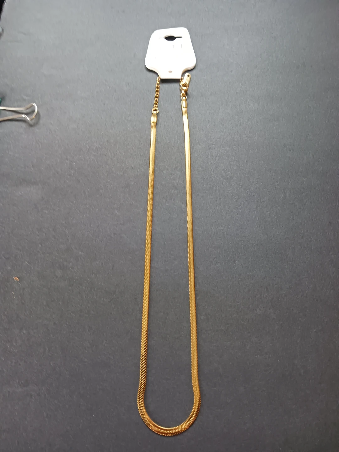 Gold Tone Stainless Steel Snake Chain Necklace