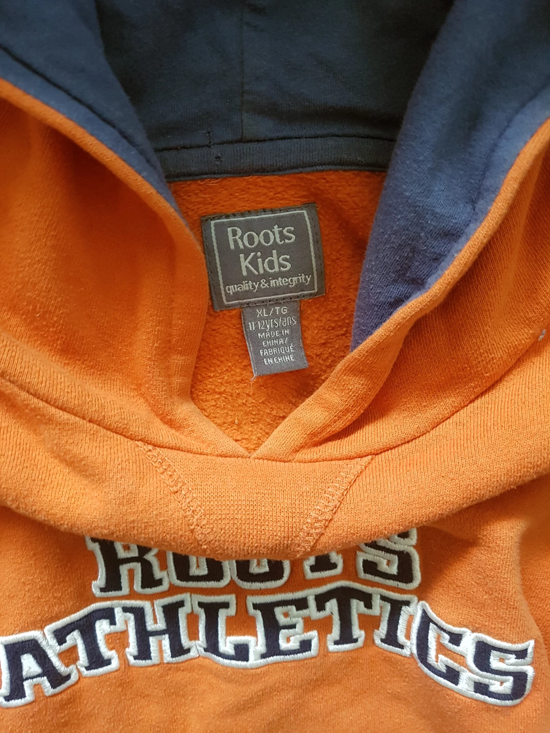 Roots Kids Orange Athletics Hoodie - Size XL